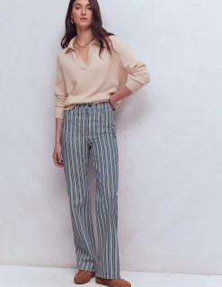 Jean droit taille haute