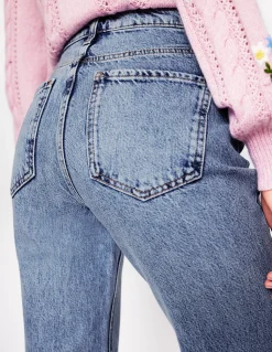 Jean droit taille haute