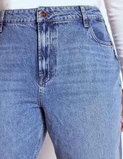 Jean droit taille haute