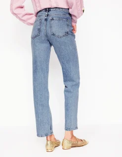 Jean droit taille haute