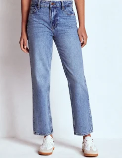 Jean droit taille haute