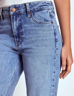 Jean droit taille haute