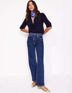 Jean droit taille haute