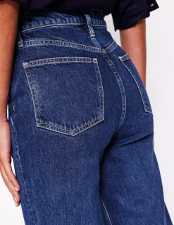 Jean droit taille haute