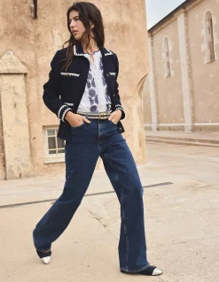 Jean droit taille haute