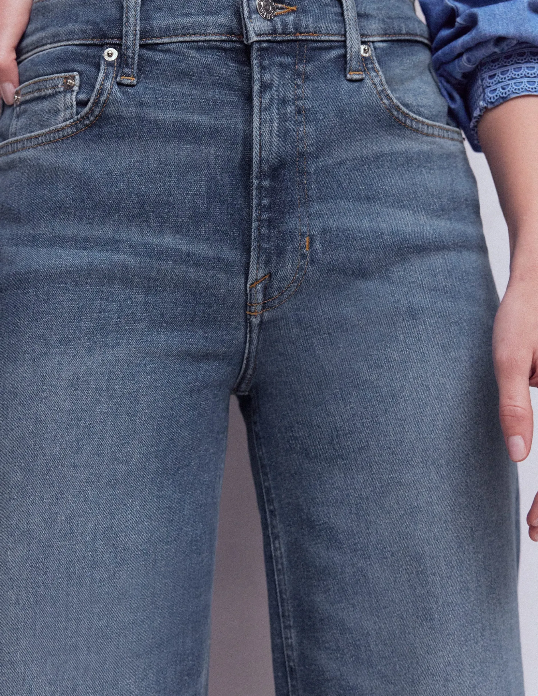 Jean large taille haute