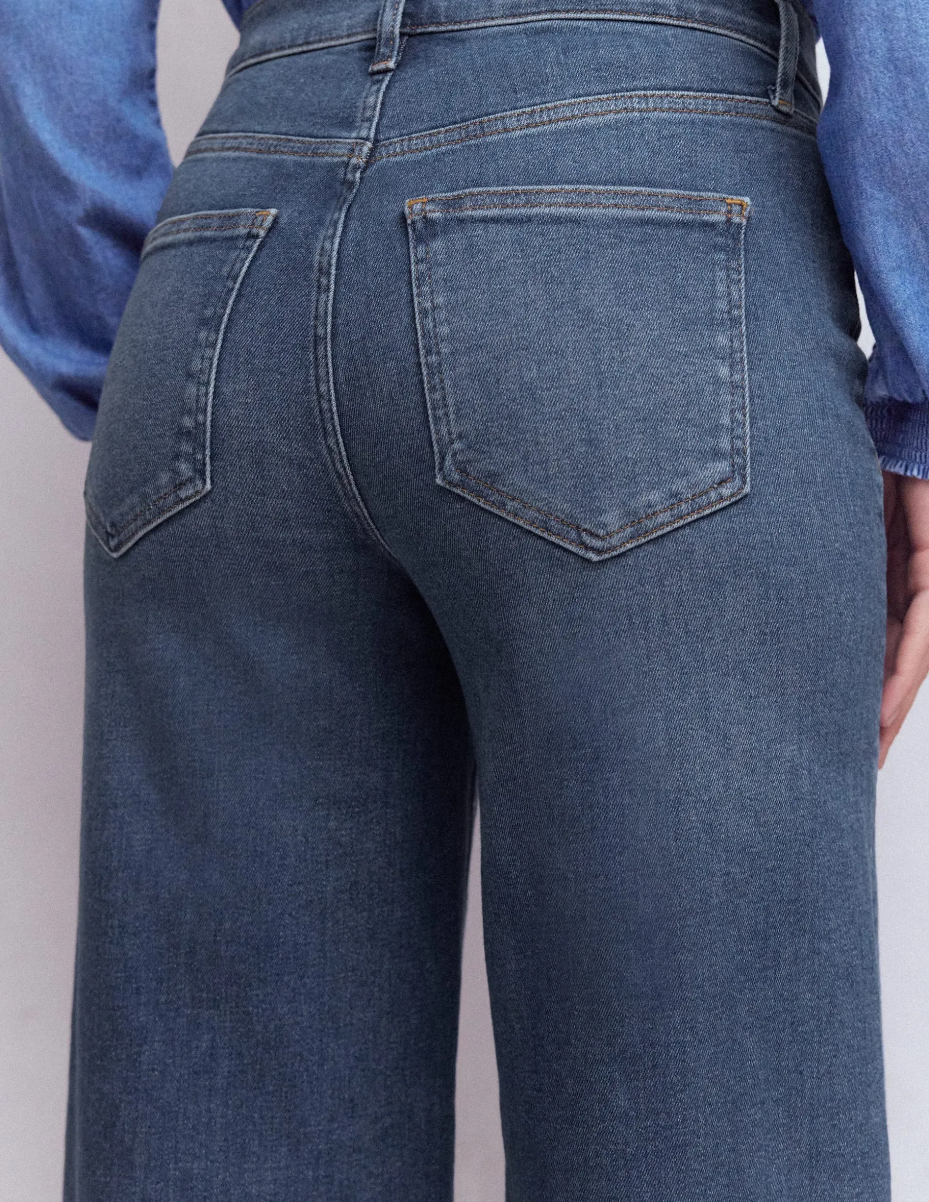 Jean large taille haute