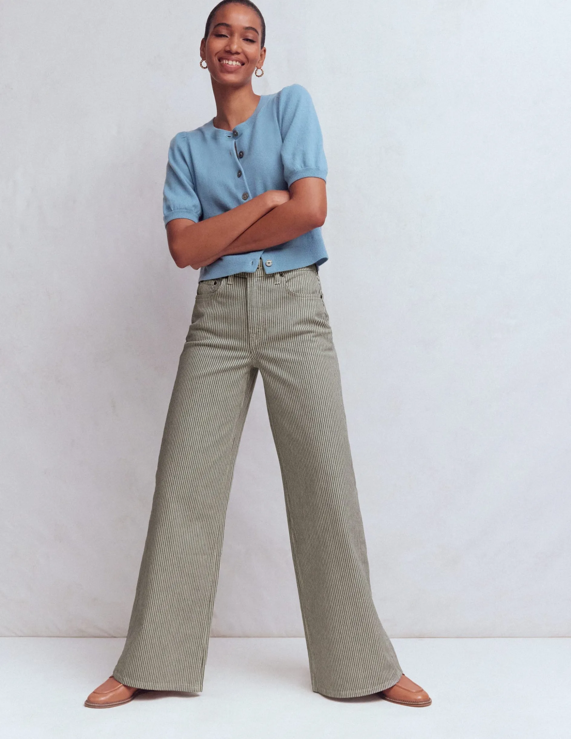 Jean large taille haute