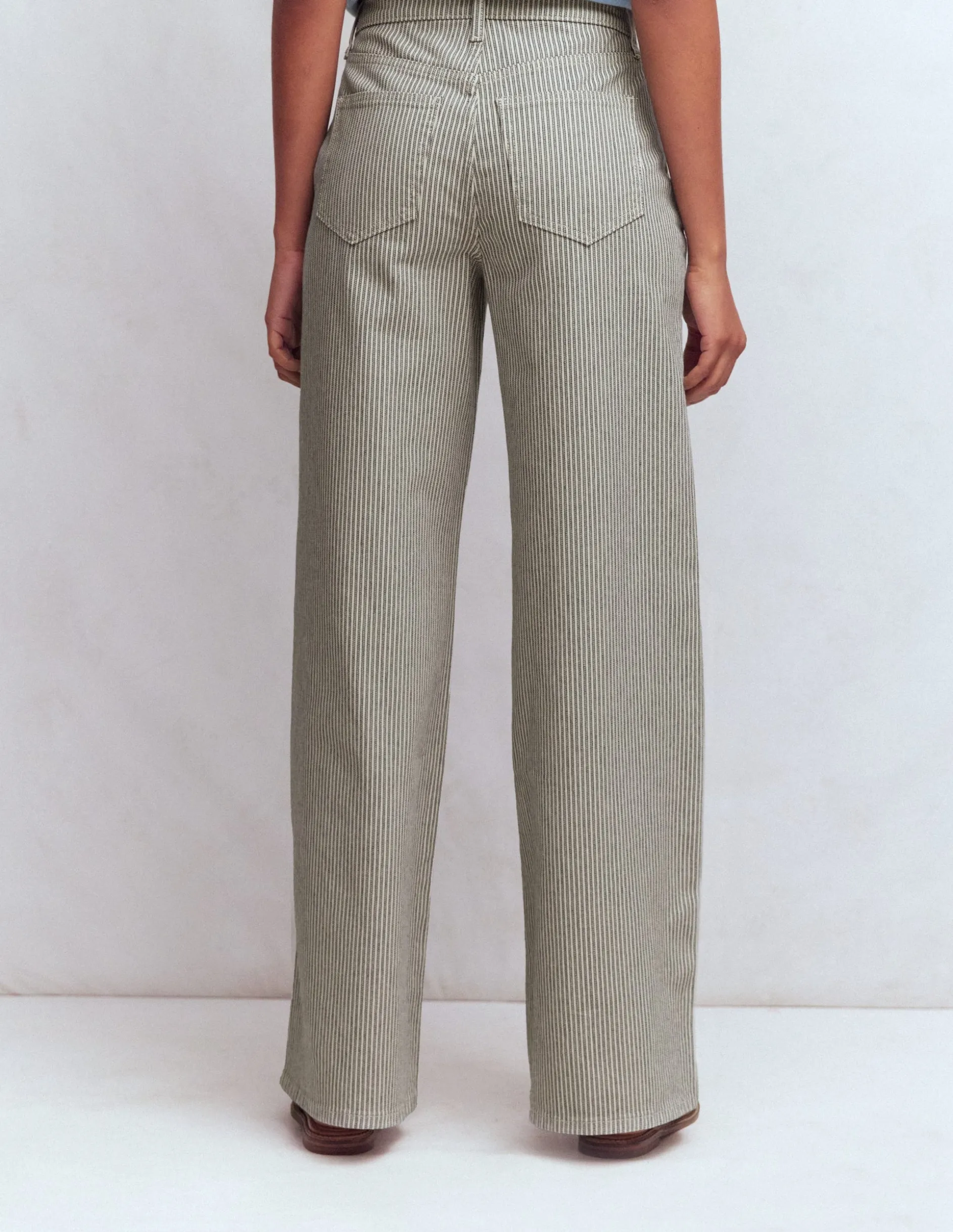 Jean large taille haute