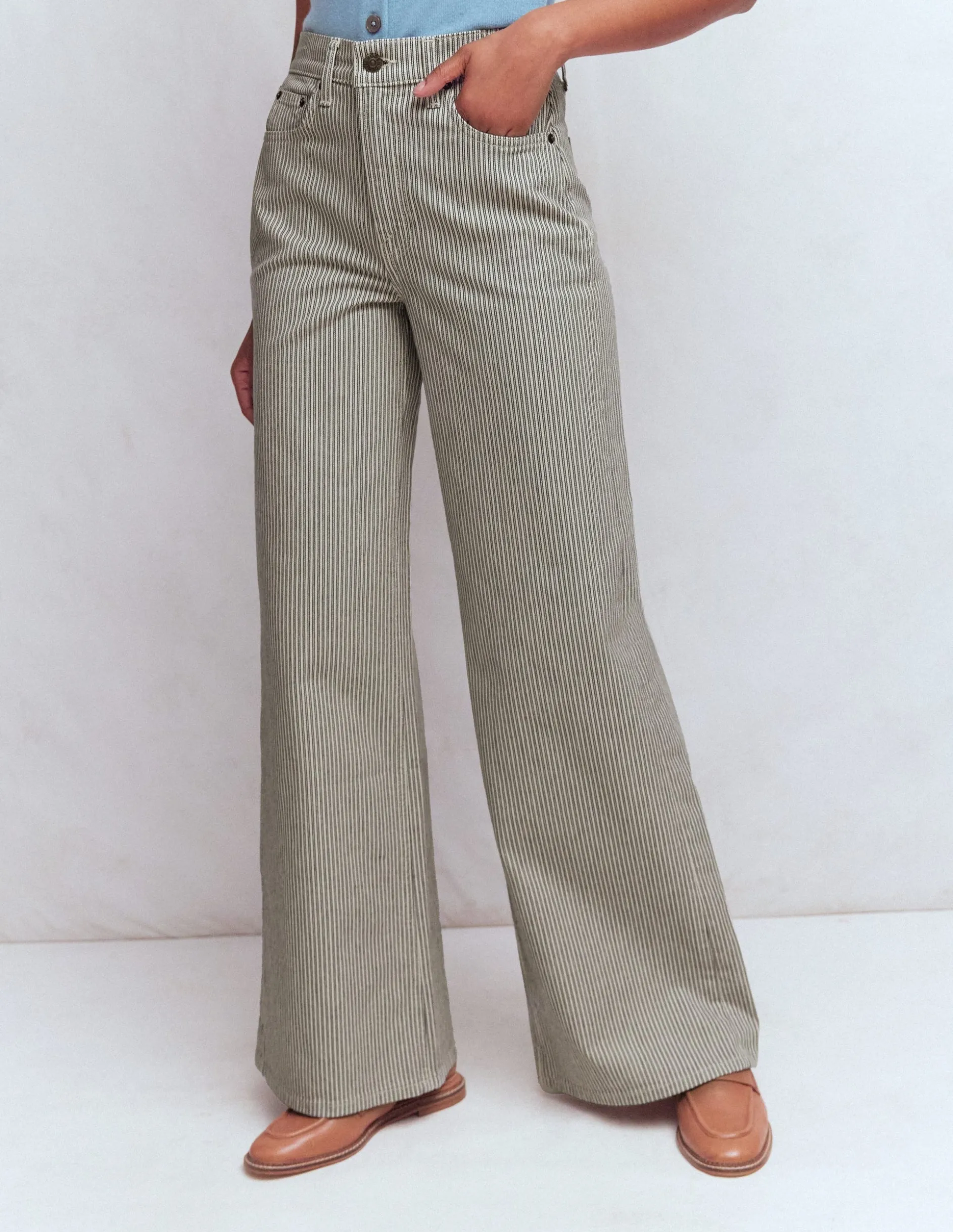 Jean large taille haute