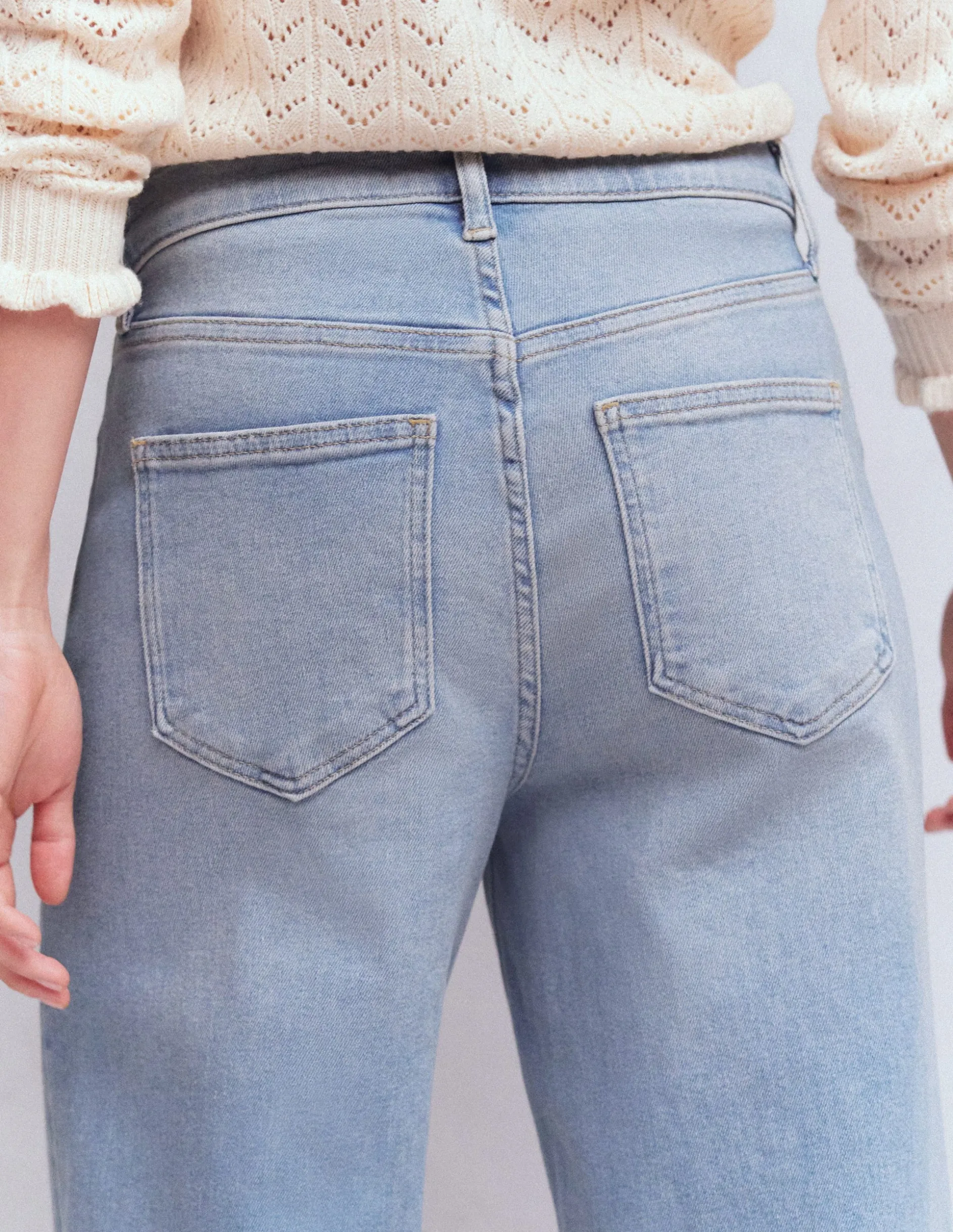 Jean large taille haute