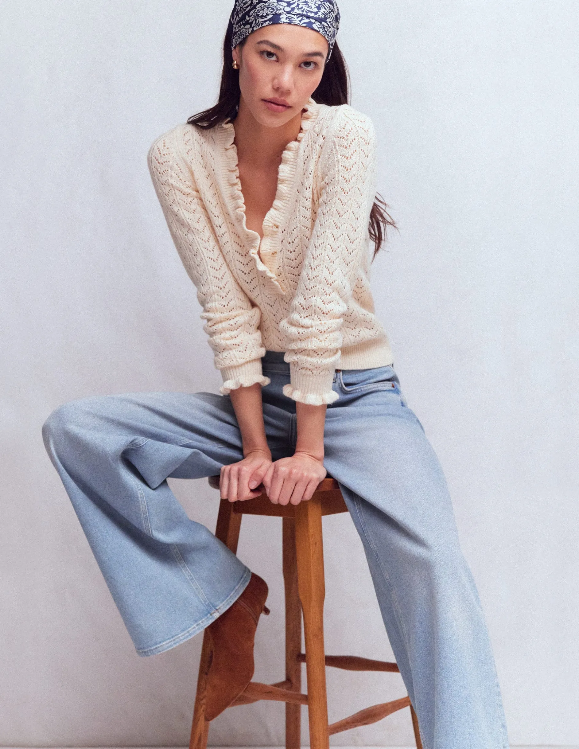 Jean large taille haute