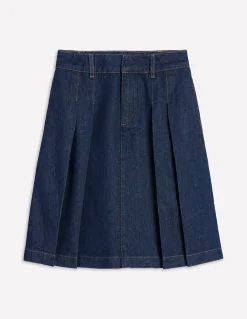 Jupe en jean plissée