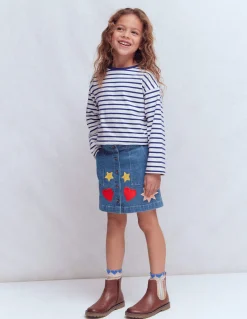 Jupe trapèze boutonnée