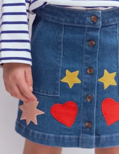 Jupe trapèze boutonnée