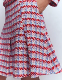 Jupe virevoltante texturée