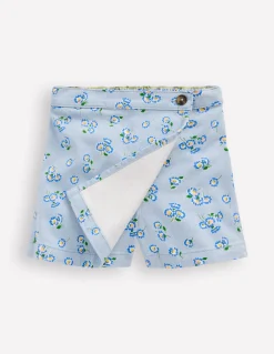 Jupe-short portefeuille tissée