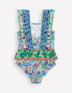 Maillot de bain à basque et volants