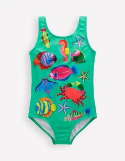 Maillot de bain à dos échancré et appliqué