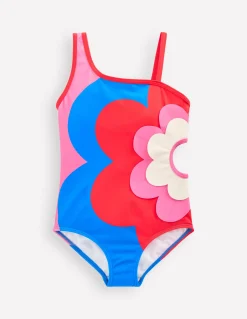 Maillot de bain asymétrique à appliqué