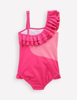 Maillot de bain asymétrique à appliqué