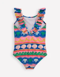 Maillot de bain Hallie à bretelles volantées