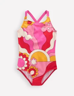 Maillot de bain imprimé croisé dans le dos