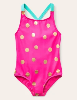 Maillot de bain imprimé croisé dans le dos