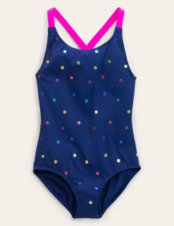 Maillot de bain imprimé croisé dans le dos