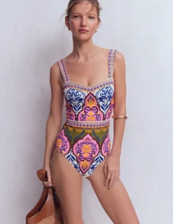 Maillot de bain épuré à encolure en cœur