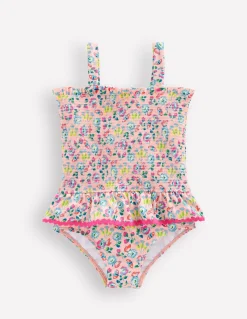 Maillot de bain smocké à basque