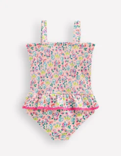 Maillot de bain smocké à basque