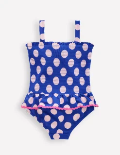 Maillot de bain smocké à basque
