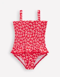 Maillot de bain smocké à basque