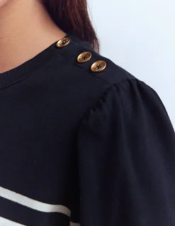 Marinière à épaules boutonnées