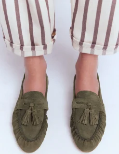 Mocassins souples à fronces