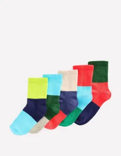 5 paires de chaussettes côtelées garçon