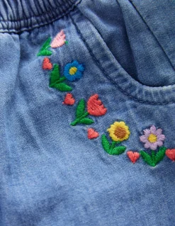 Pantalon brodé à enfiler