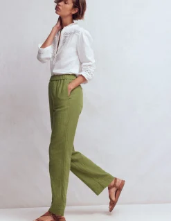 Pantalon double-étoffe à enfiler