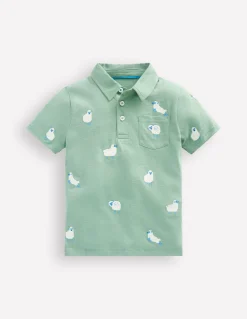 Polo flammé et brodé