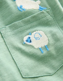 Polo flammé et brodé