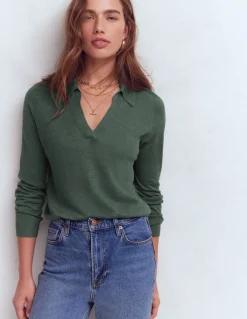 Pull à col Agnes en lin