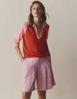 Pull à col Agnes en lin