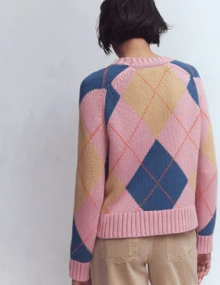 Pull Camilla en coton à motif argyle