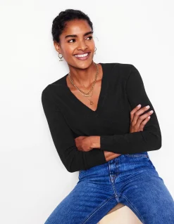 Pull Eva col V en cachemire