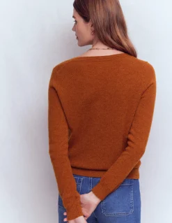 Pull Eva col V en cachemire