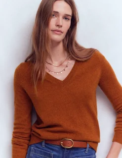 Pull Eva col V en cachemire