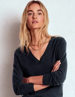 Pull Eva col V en cachemire