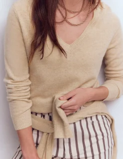 Pull Eva col V en cachemire