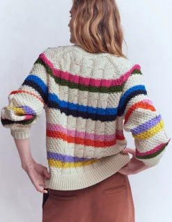 Pull torsadé en coton